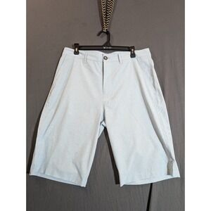 BKE Hybrid Athletic Fit Mens Light Blue Chino Shorts Size‎ 34W 23L